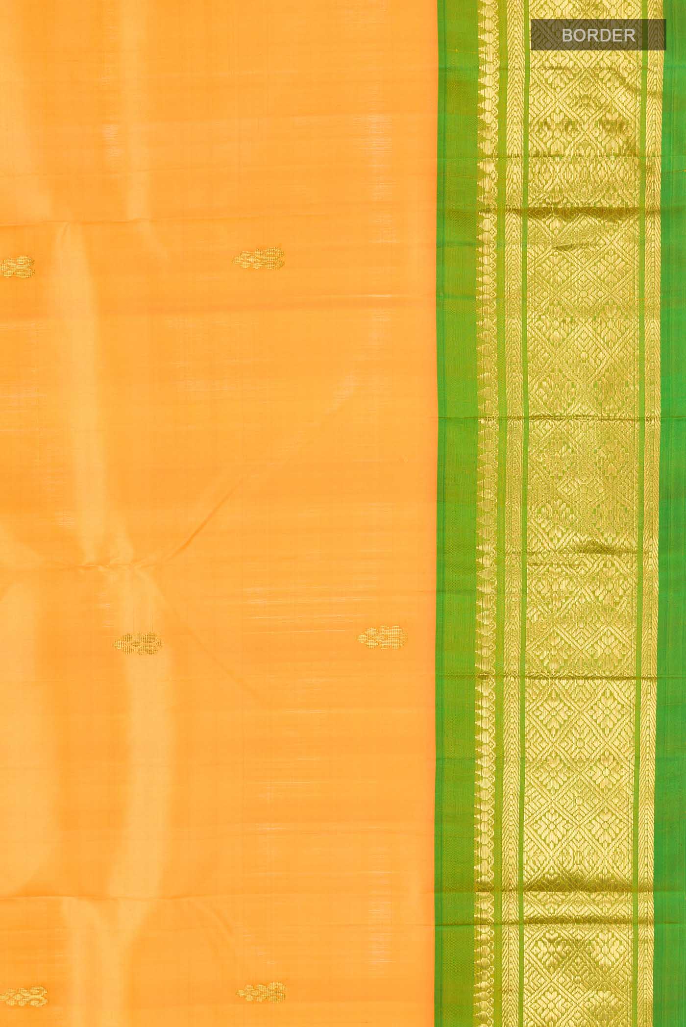 Yellow Kanjivaram Silk Saree - Image 3