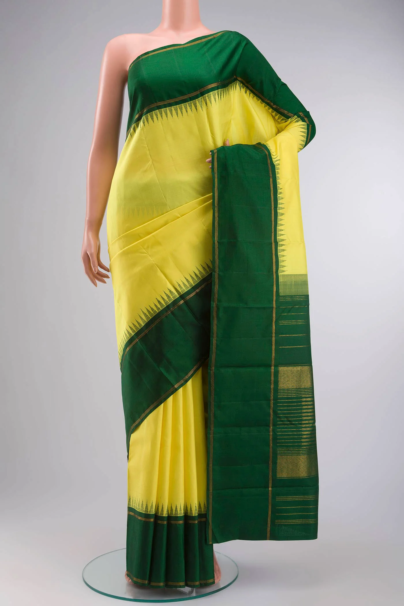 Yellow Kanjivaram Silk Saree