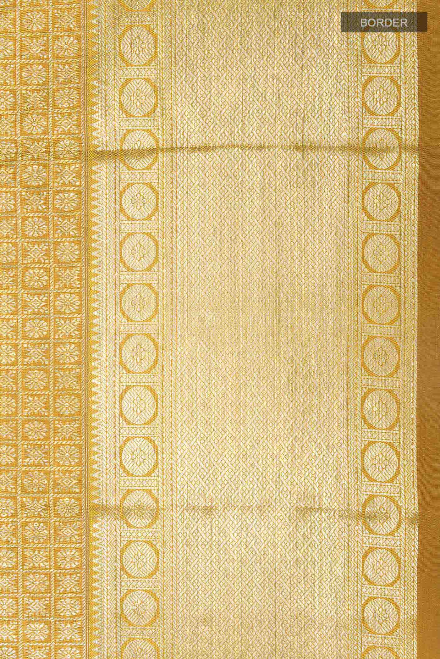 Yellow Kanchipuram Silk Saree - Image 3