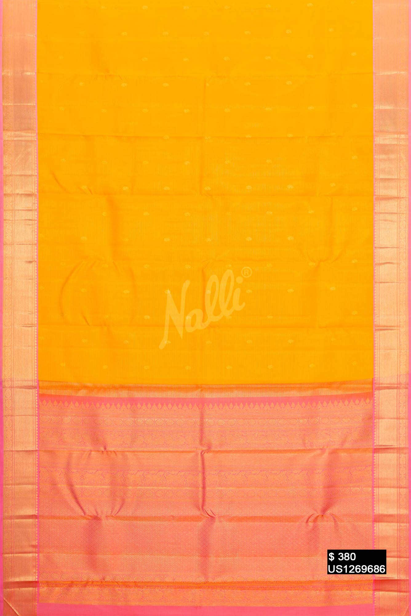 Yellow Kanchipuram Silk Saree