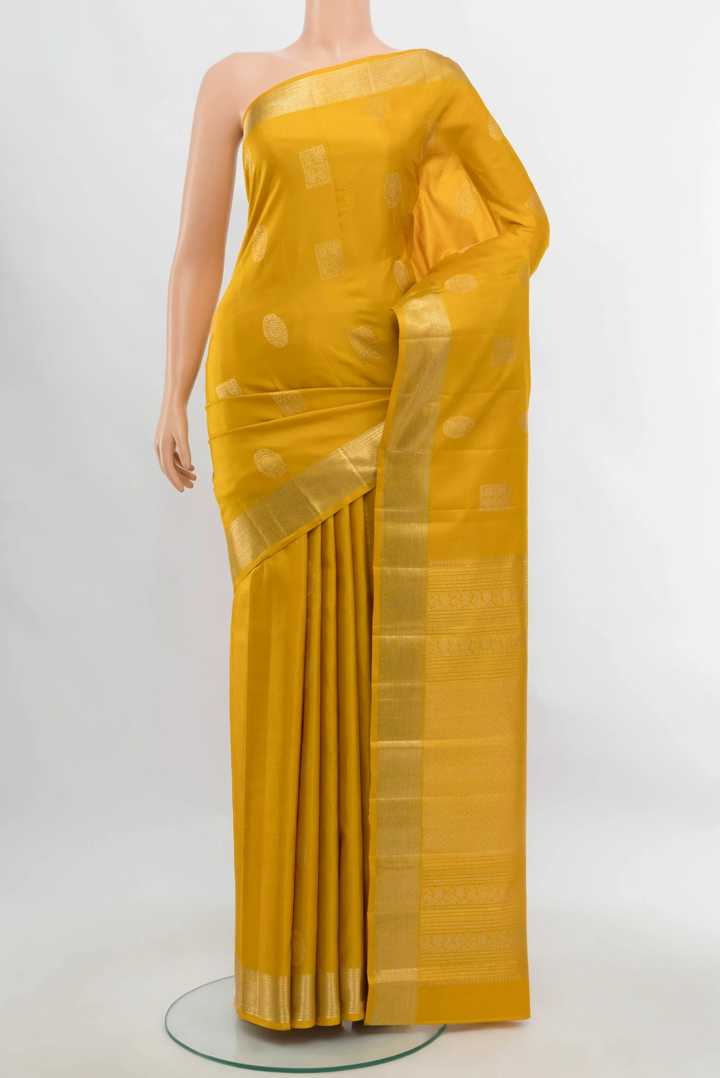 Yellow Kanjivaram Silk Saree