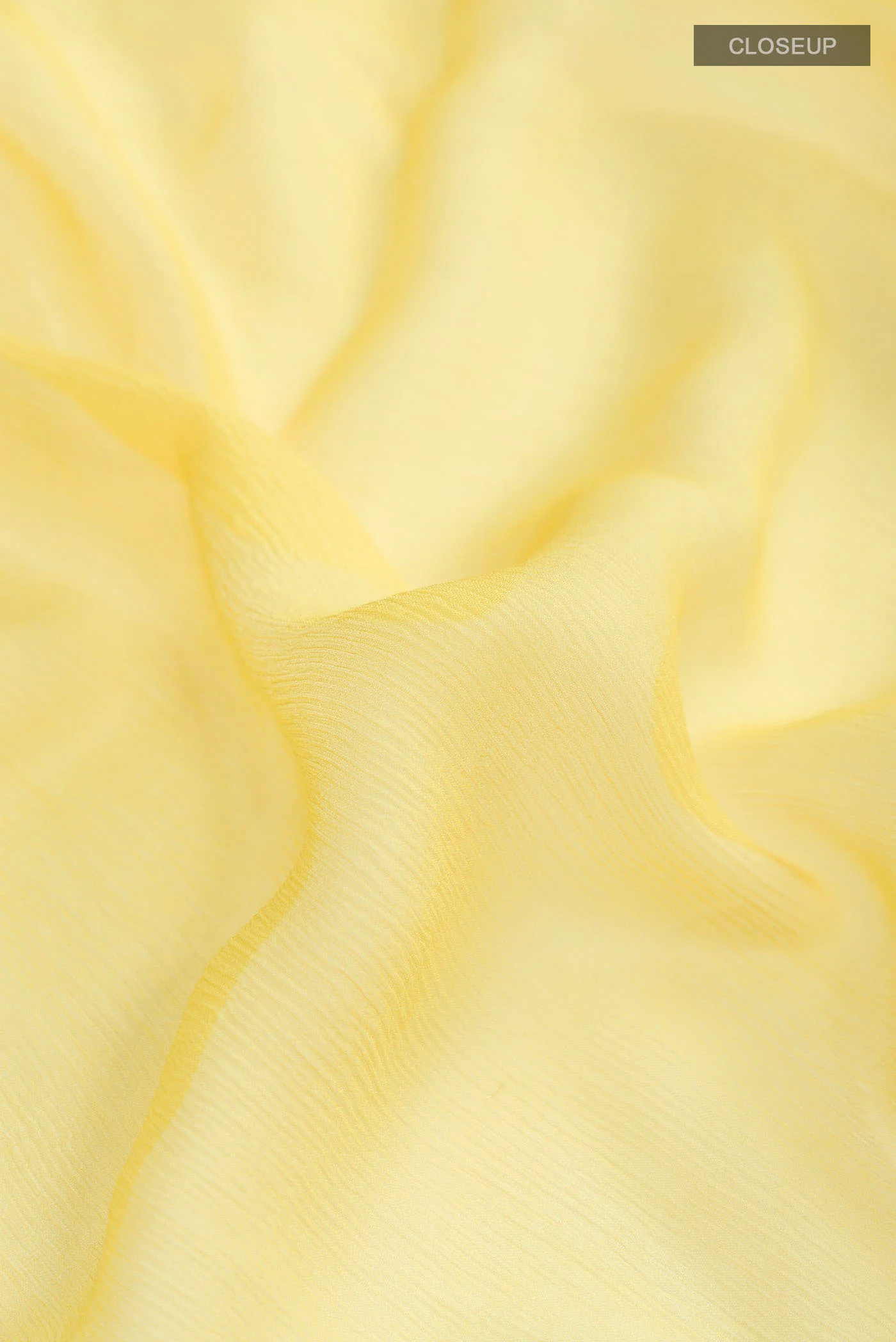 Yellow Mysore Chiffon Saree - Image 2