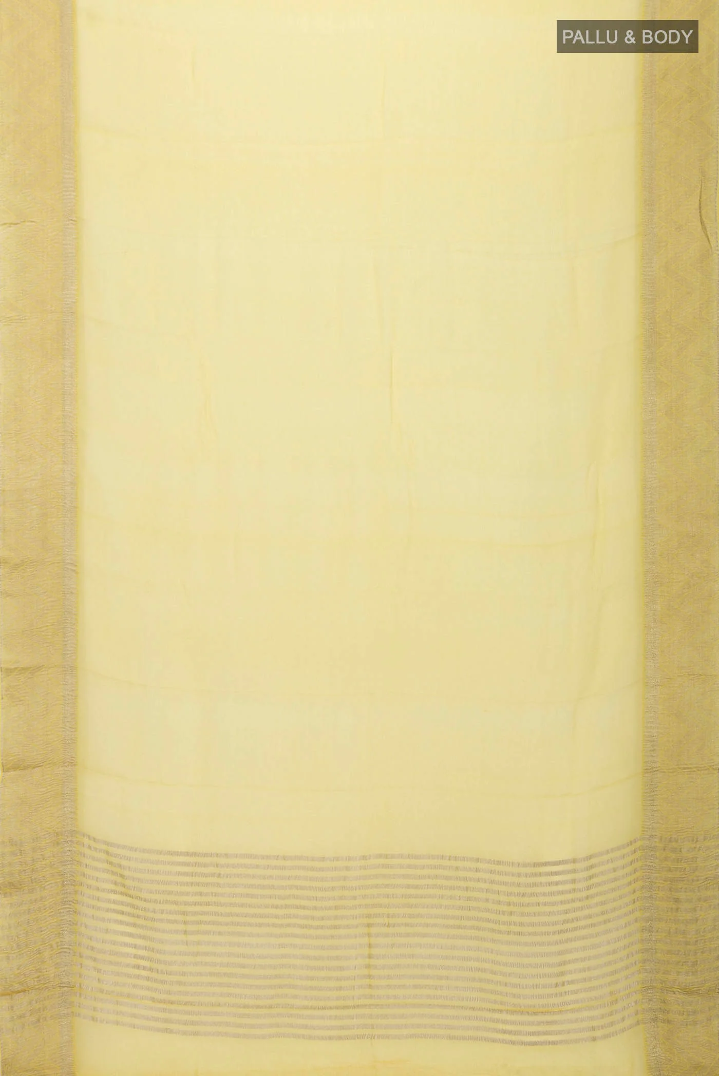 Yellow Mysore Chiffon Saree - Image 5
