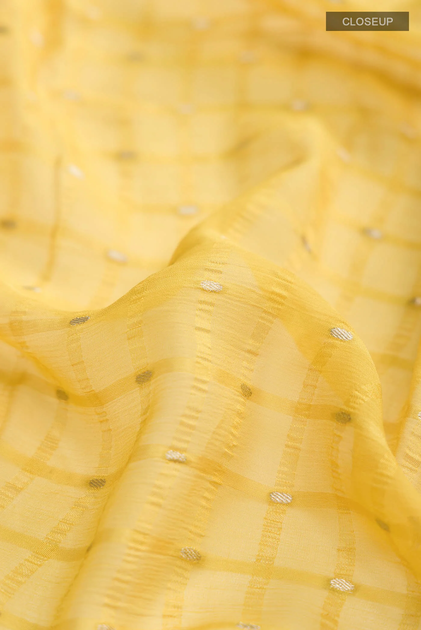Yellow Mysore Chiffon Saree - Image 2