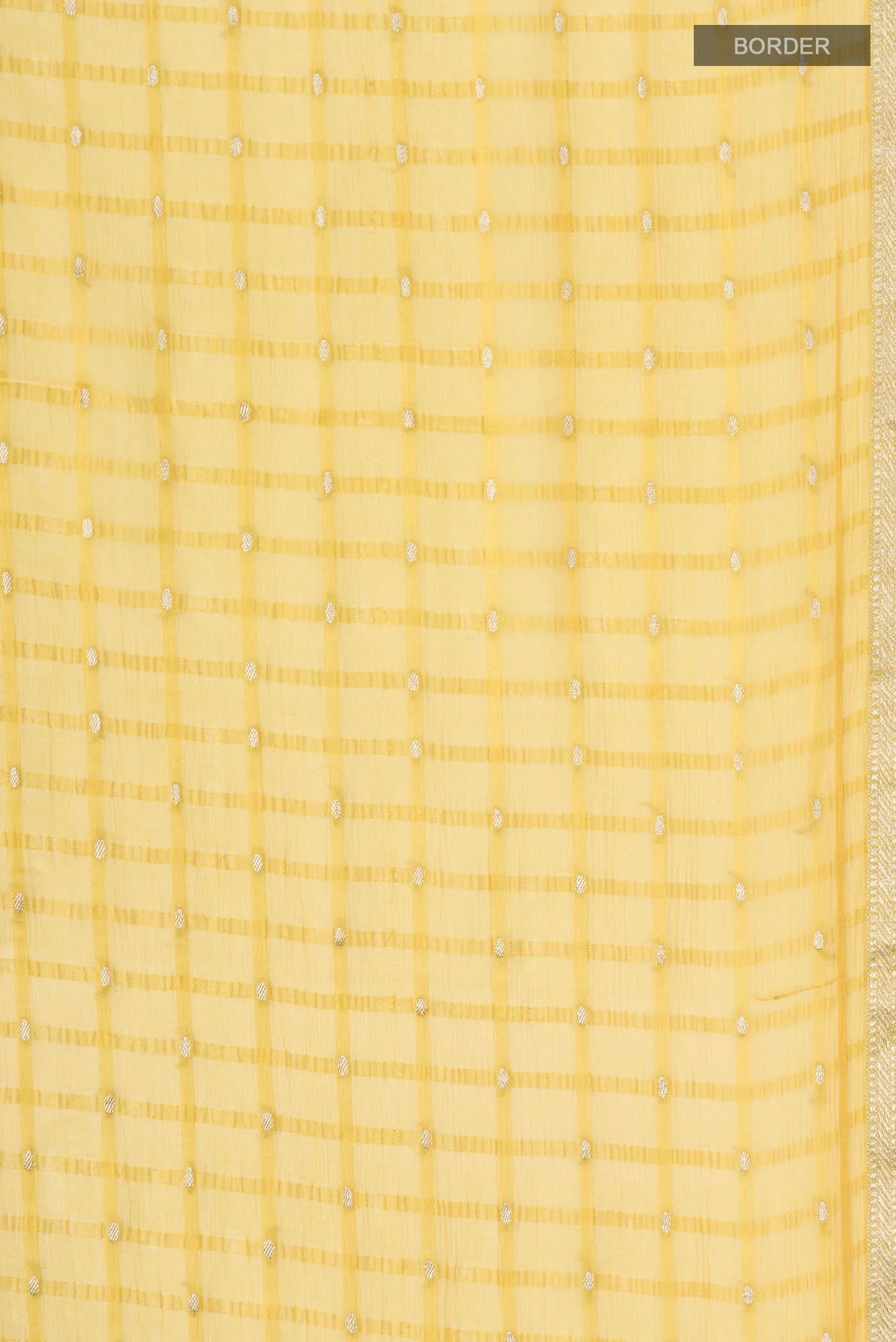 Yellow Mysore Chiffon Saree - Image 3