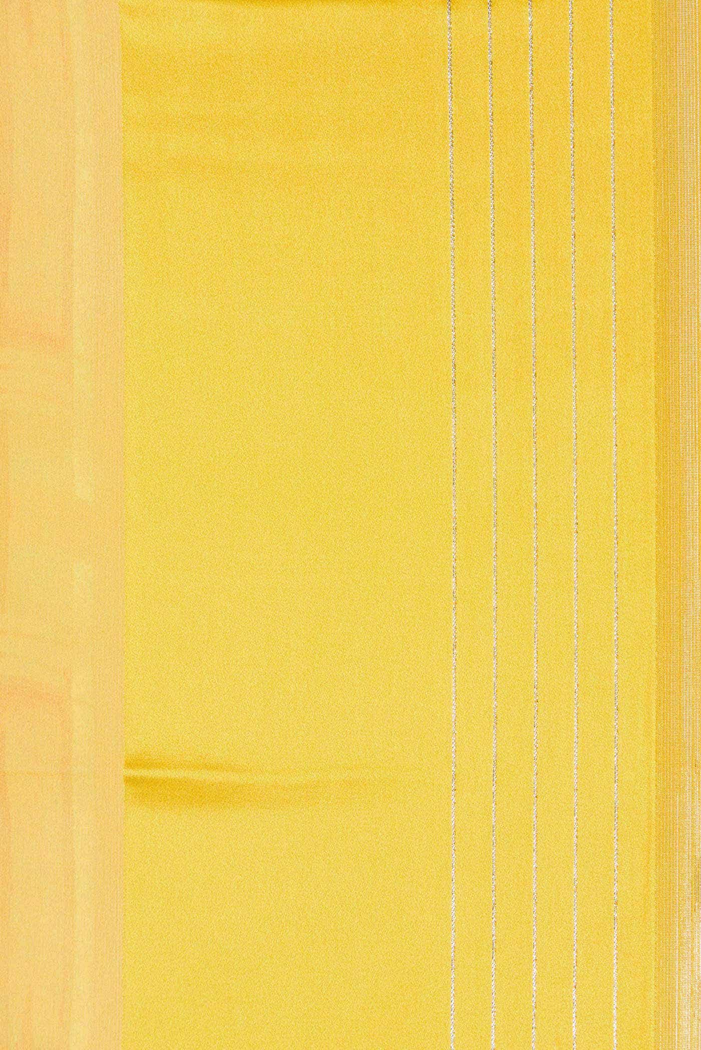 Yellow Mysore Georgette Saree - Image 3