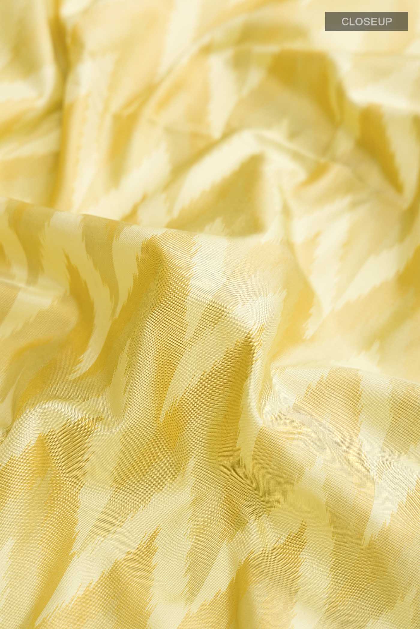 Yellow Pochampally Silk Saree - Image 2
