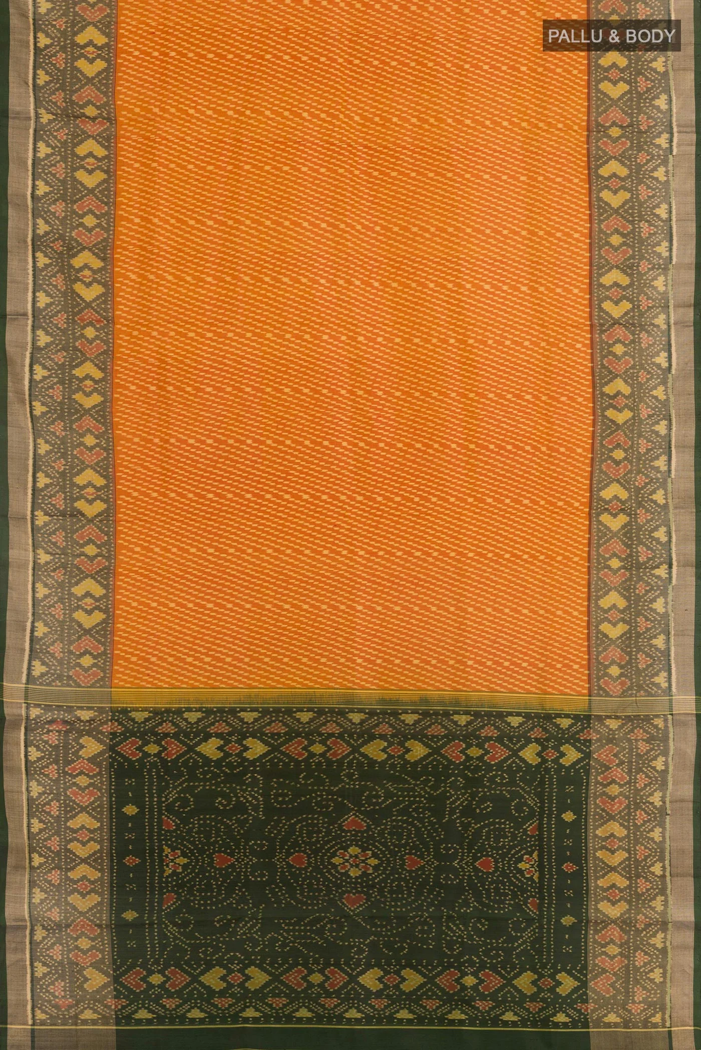 Yellow Rajkot Patola Silk Saree - Image 3