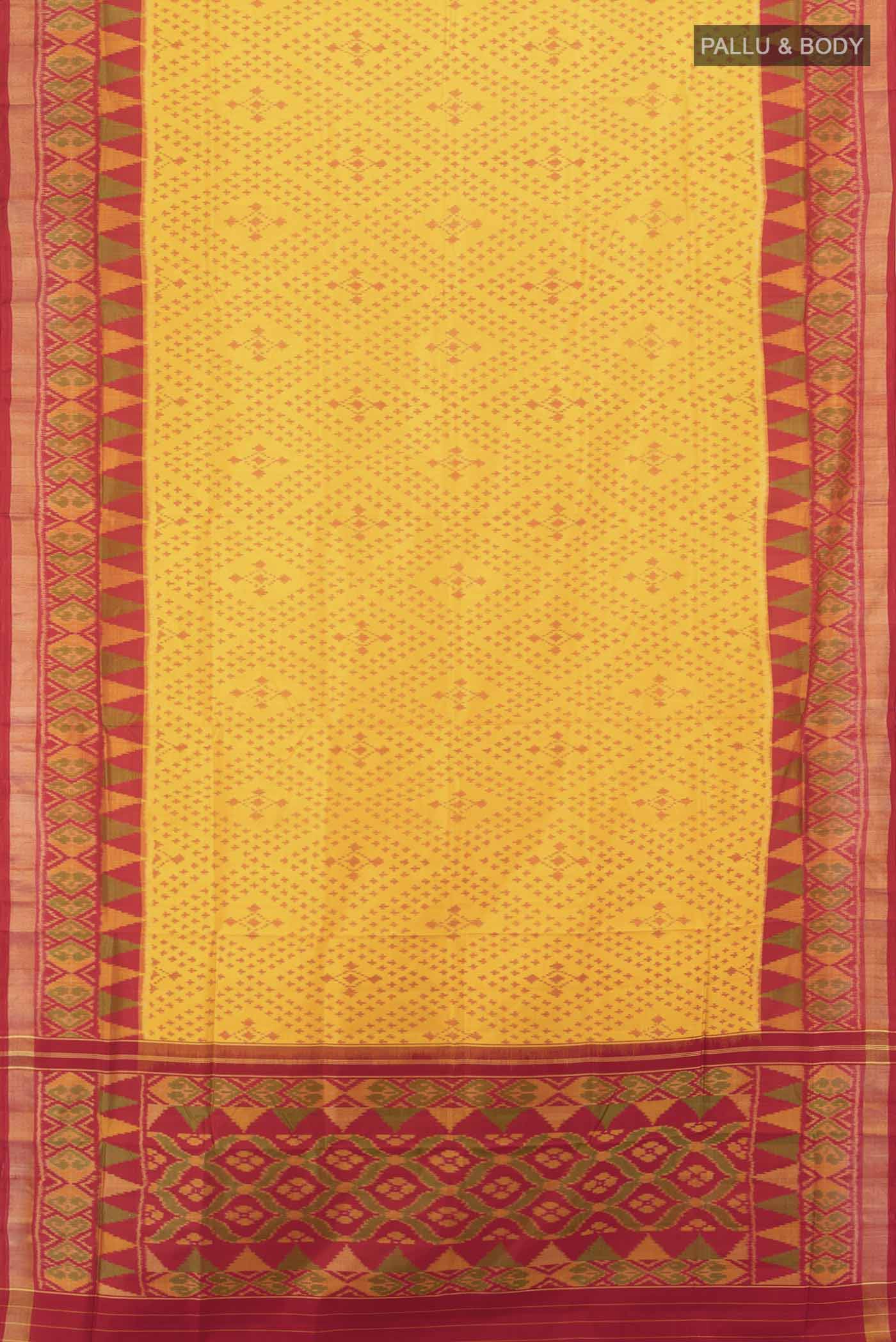 Yellow Rajkot Patola Silk Saree - Image 5