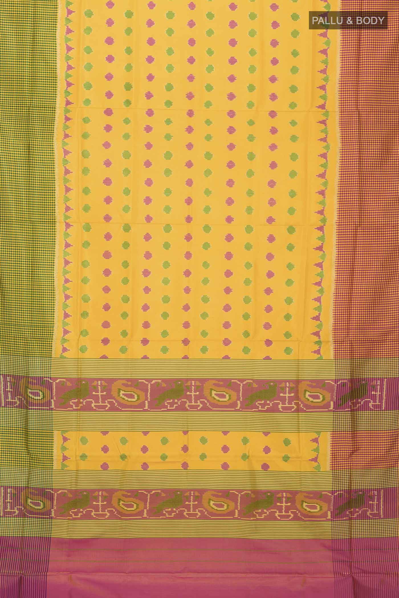 Yellow Rajkot Patola Silk Saree - Image 6