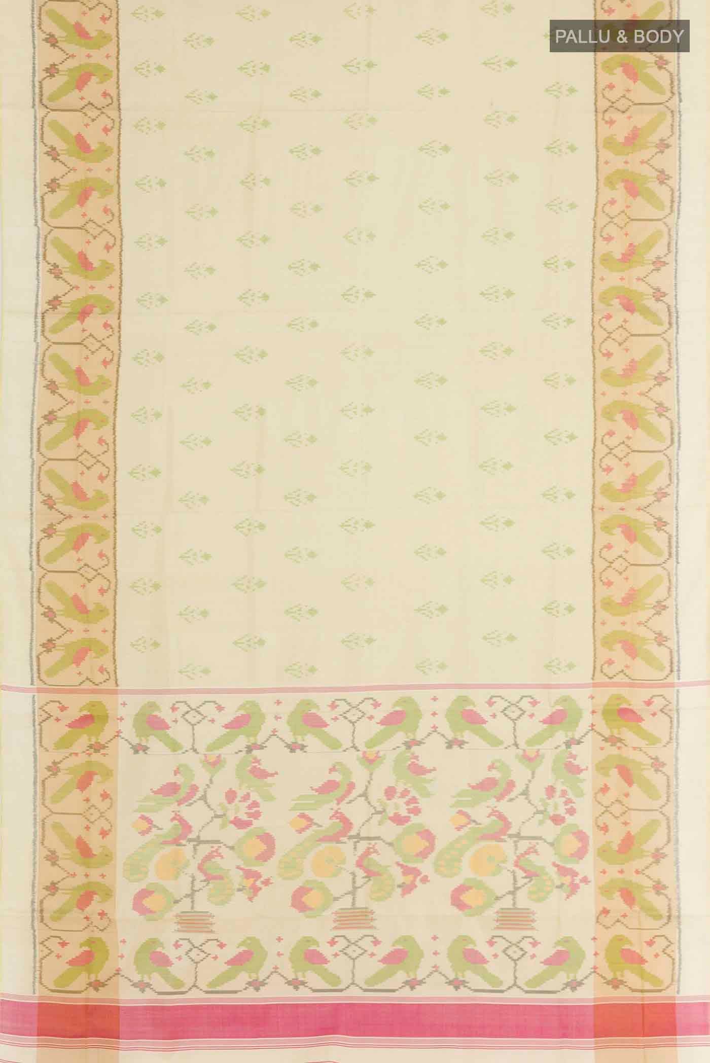 Yellow Rajkot Patola Silk Saree - Image 6