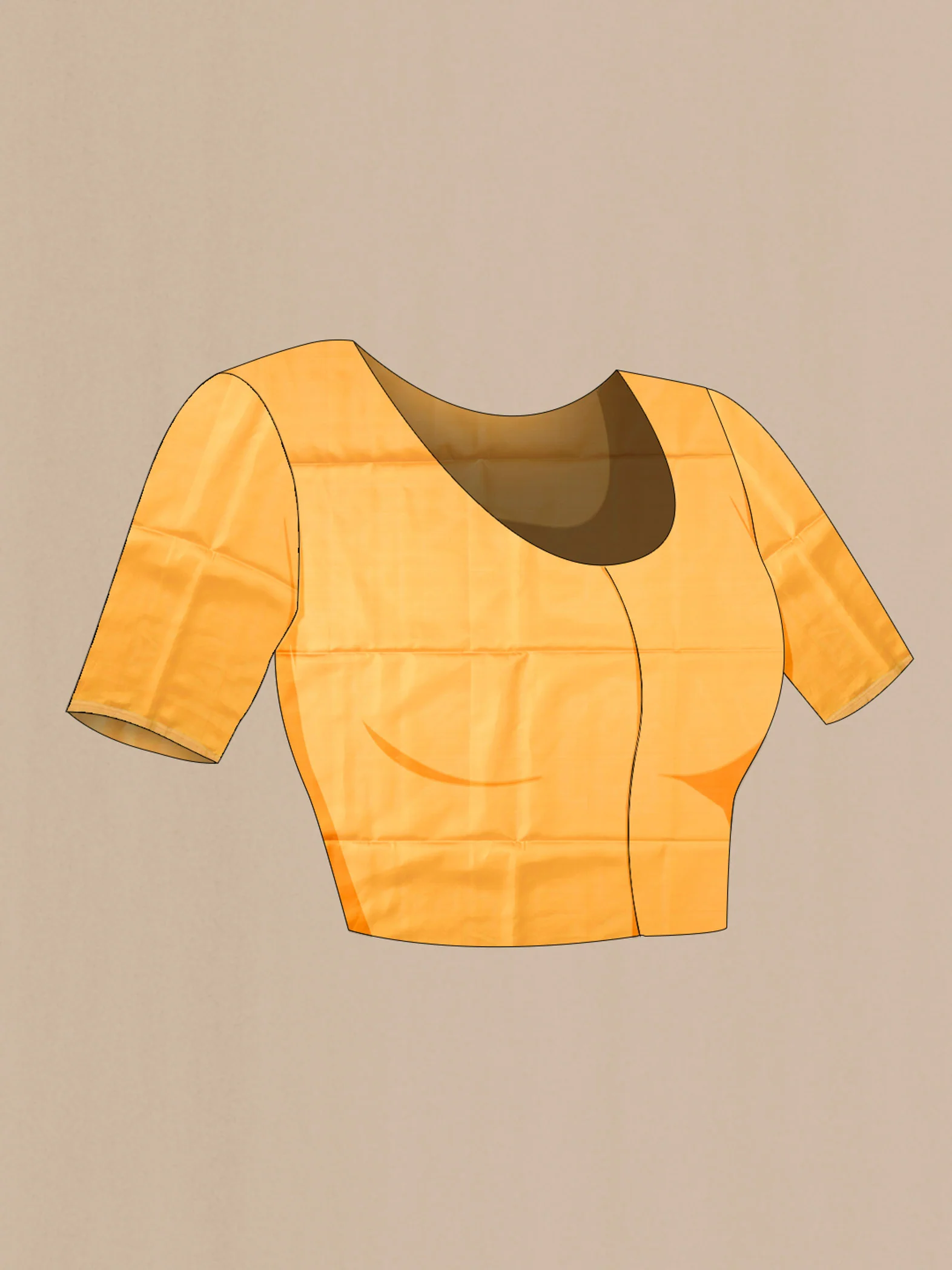 Yellow Soft Silk Saree - Image 4