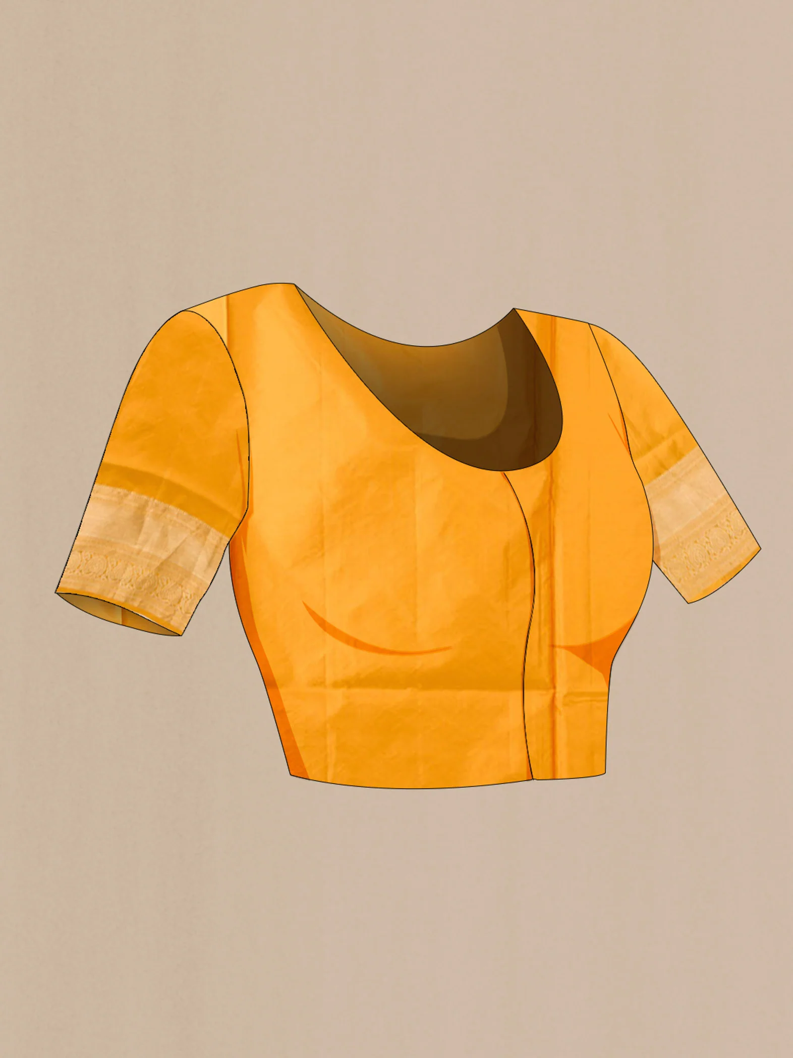 Yellow Soft Silk Saree - Image 5