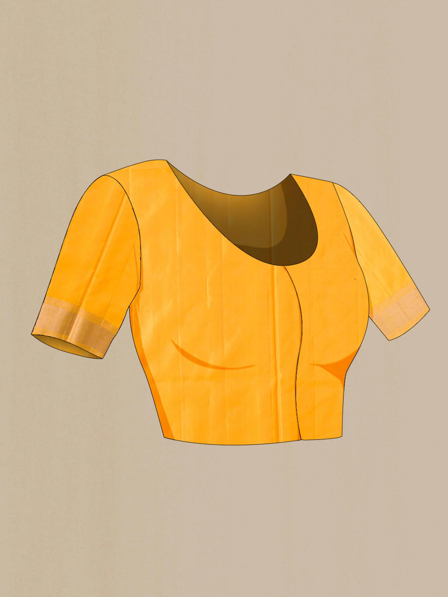 Yellow Soft Silk Saree - Image 4