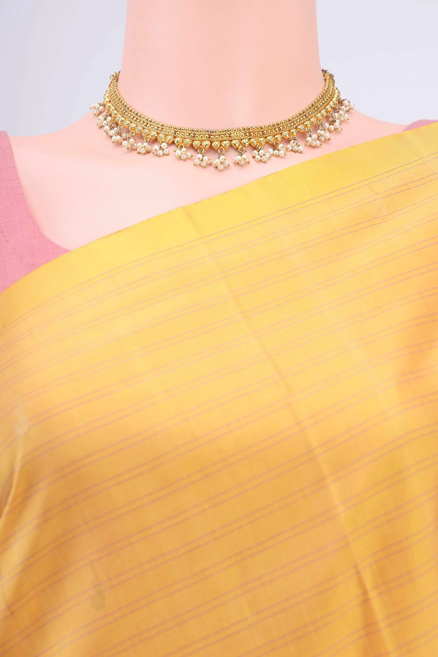 Yellow Soft Silk Saree - Image 2