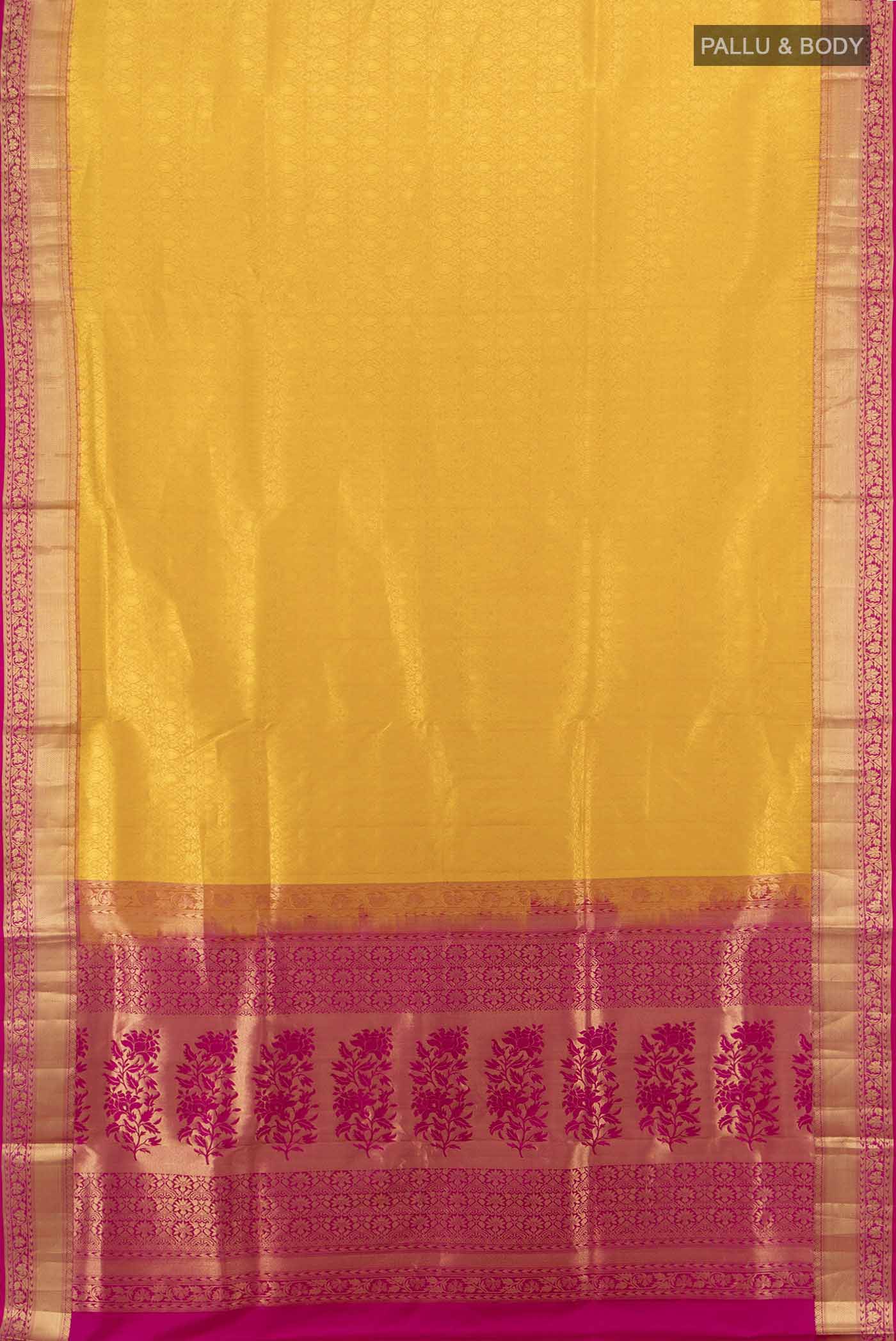 Yellow Soft Silk Saree - Image 5