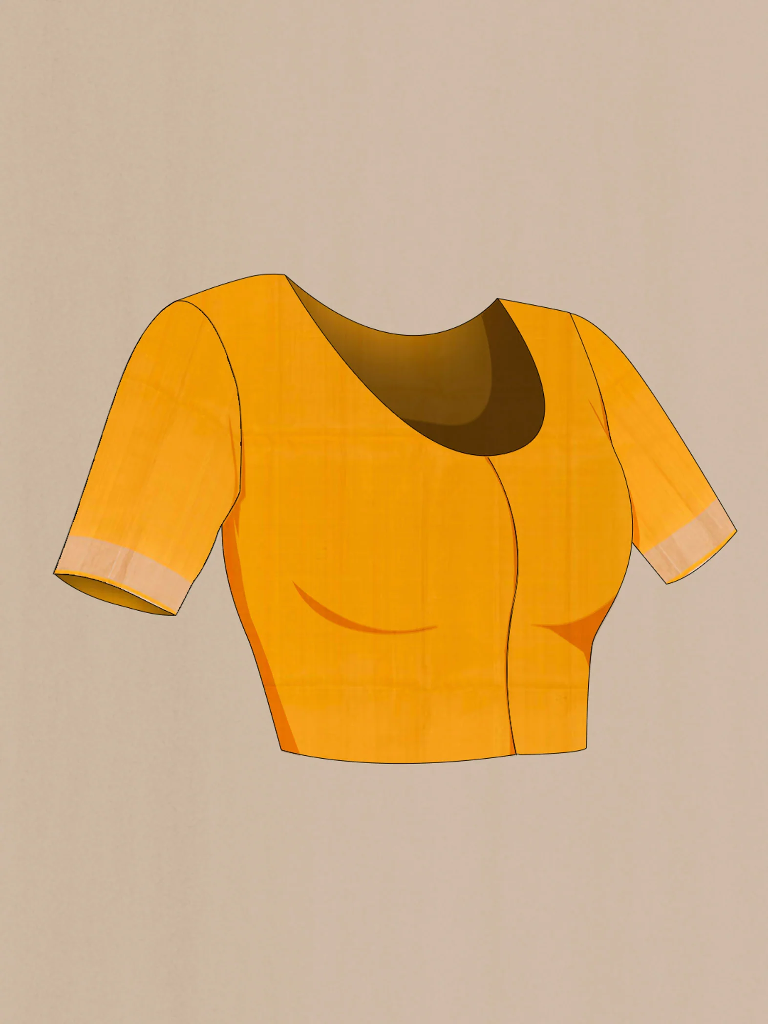 Yellow Soft Silk Saree - Image 2