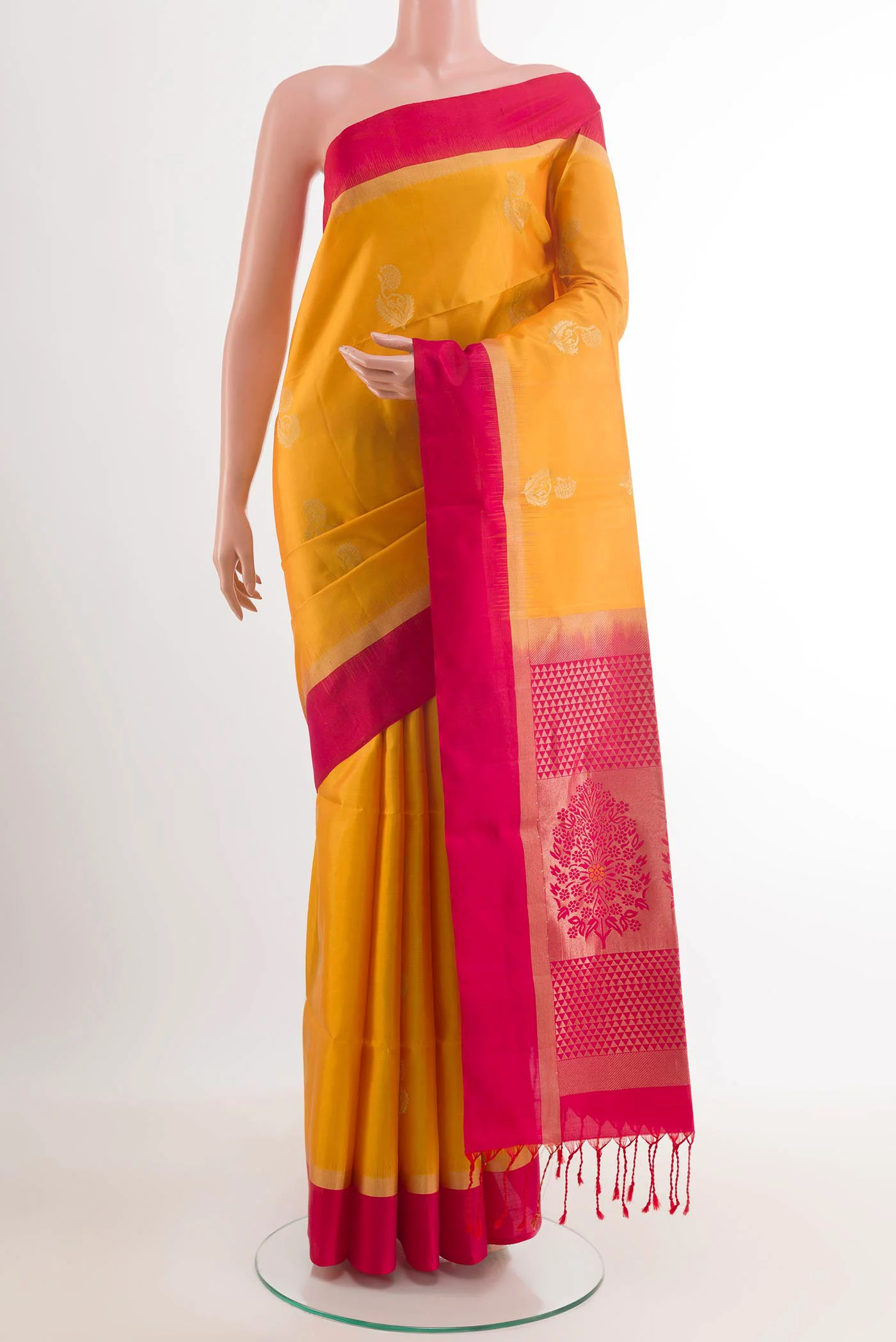 Yellow Soft Silk Saree