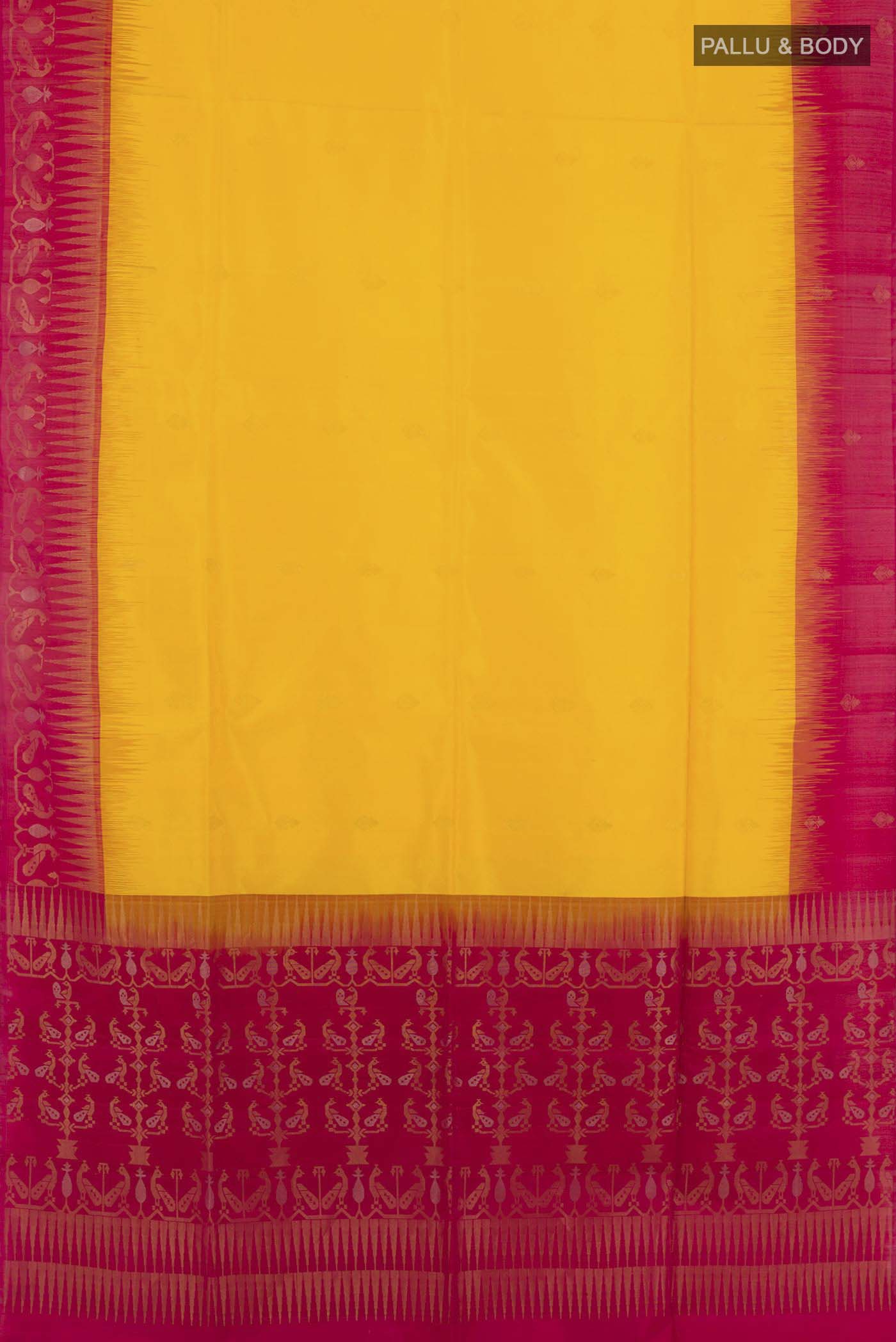 Yellow Soft Silk Saree - Image 3
