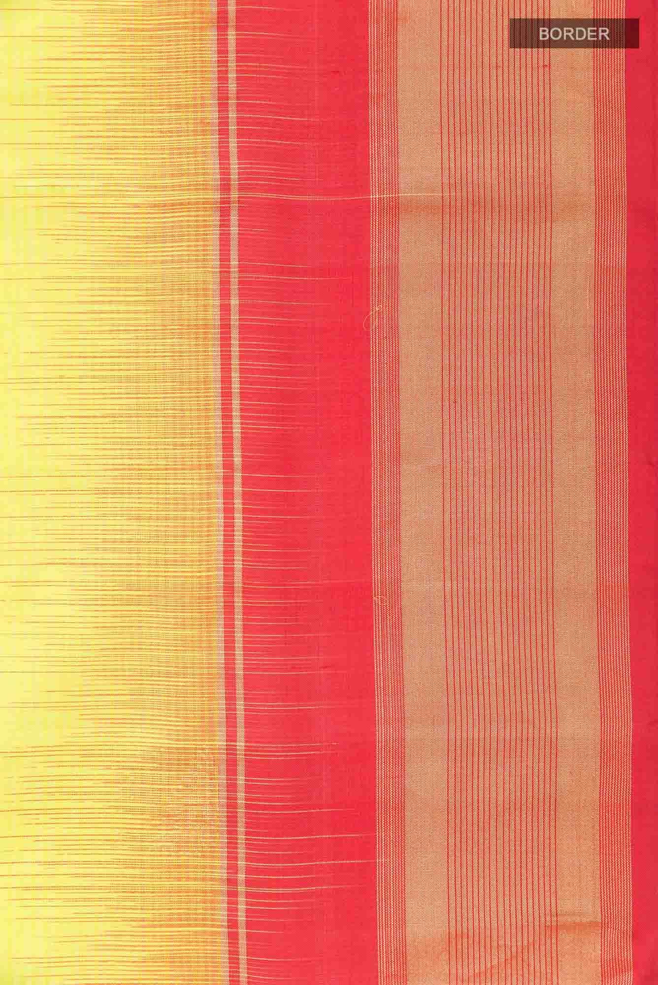 Yellow Soft Silk Saree - Image 4