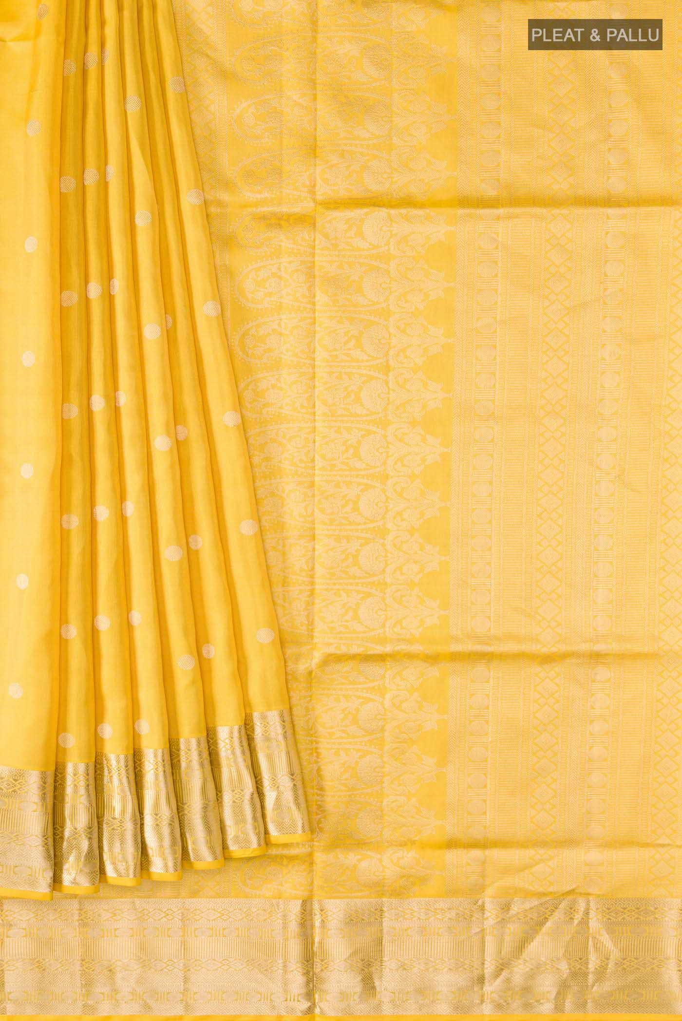 Yellow Soft Silk Saree - Image 2
