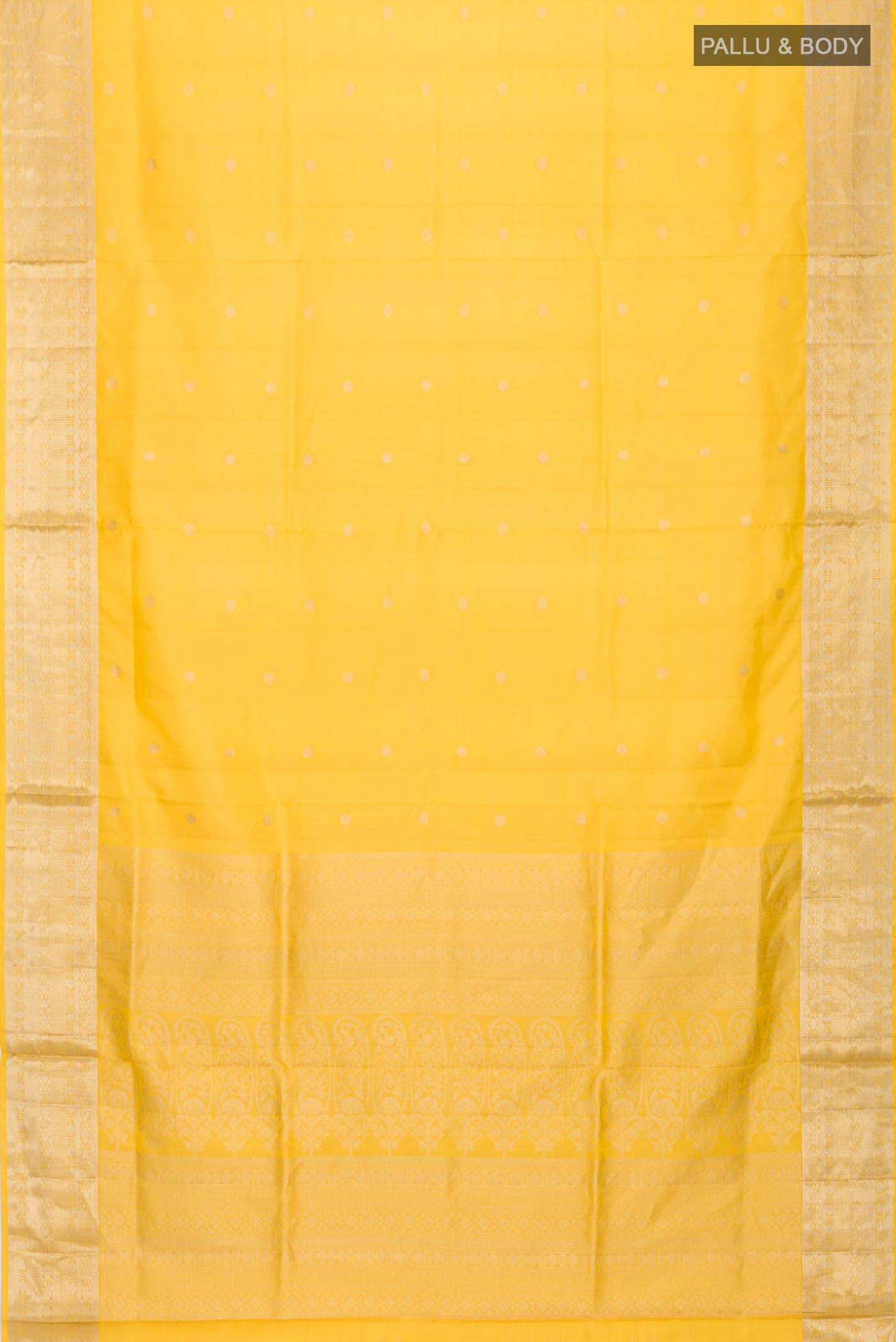 Yellow Soft Silk Saree - Image 4