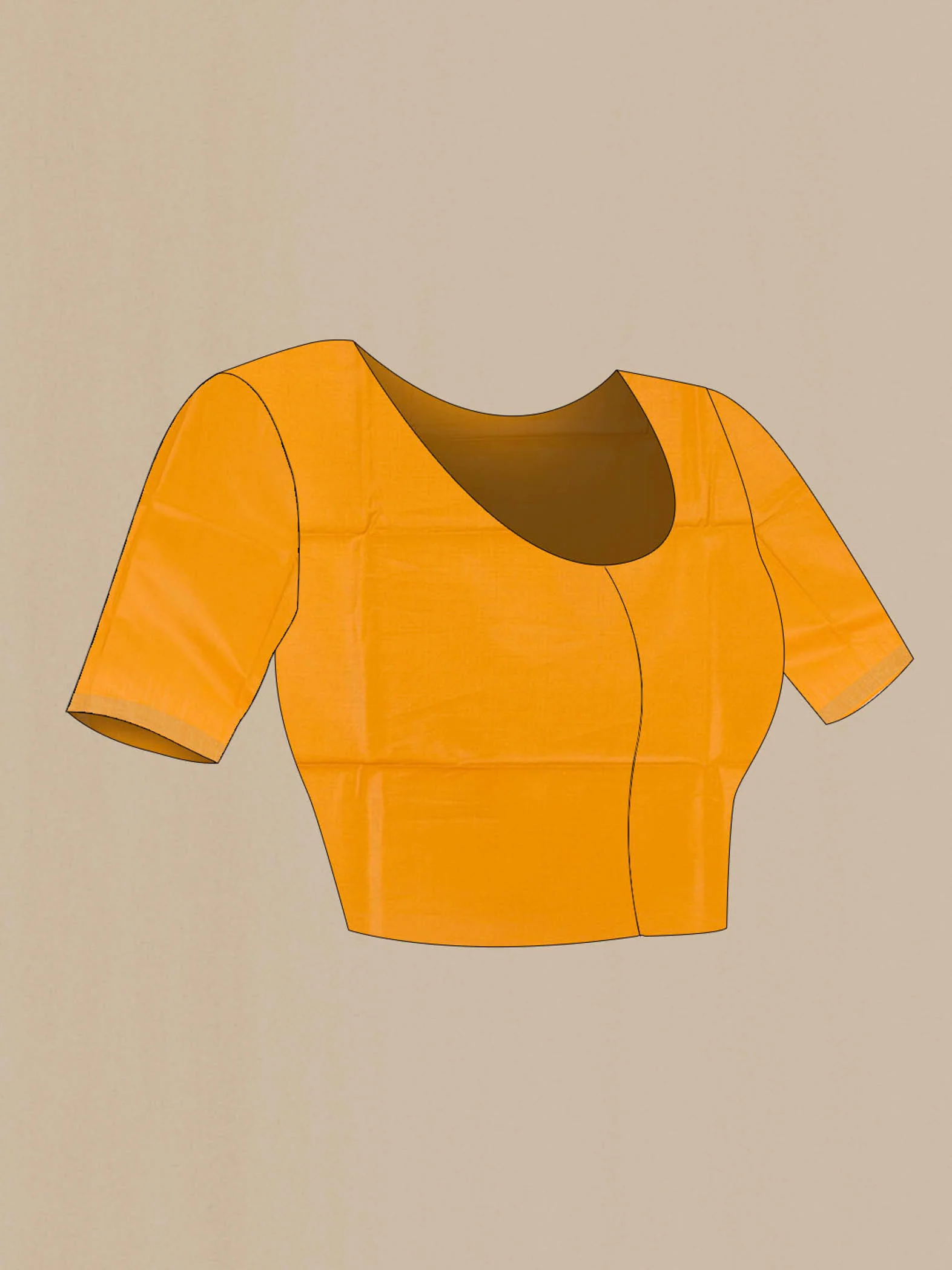 Yellow Tussar Saree - Image 2
