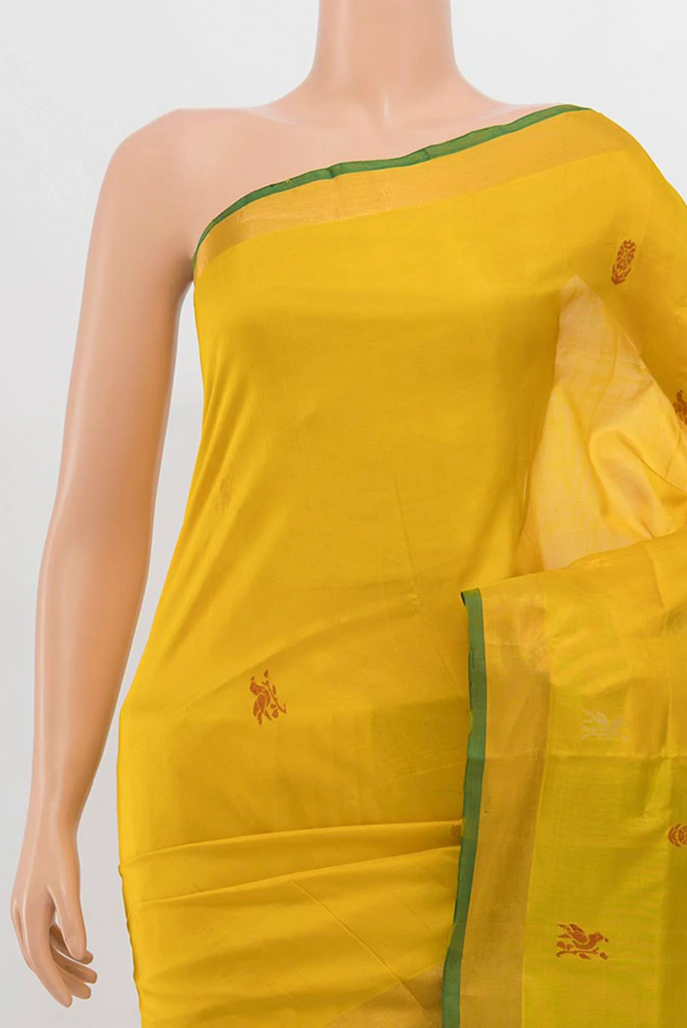 Yellow Uppada Silk Saree - Image 2