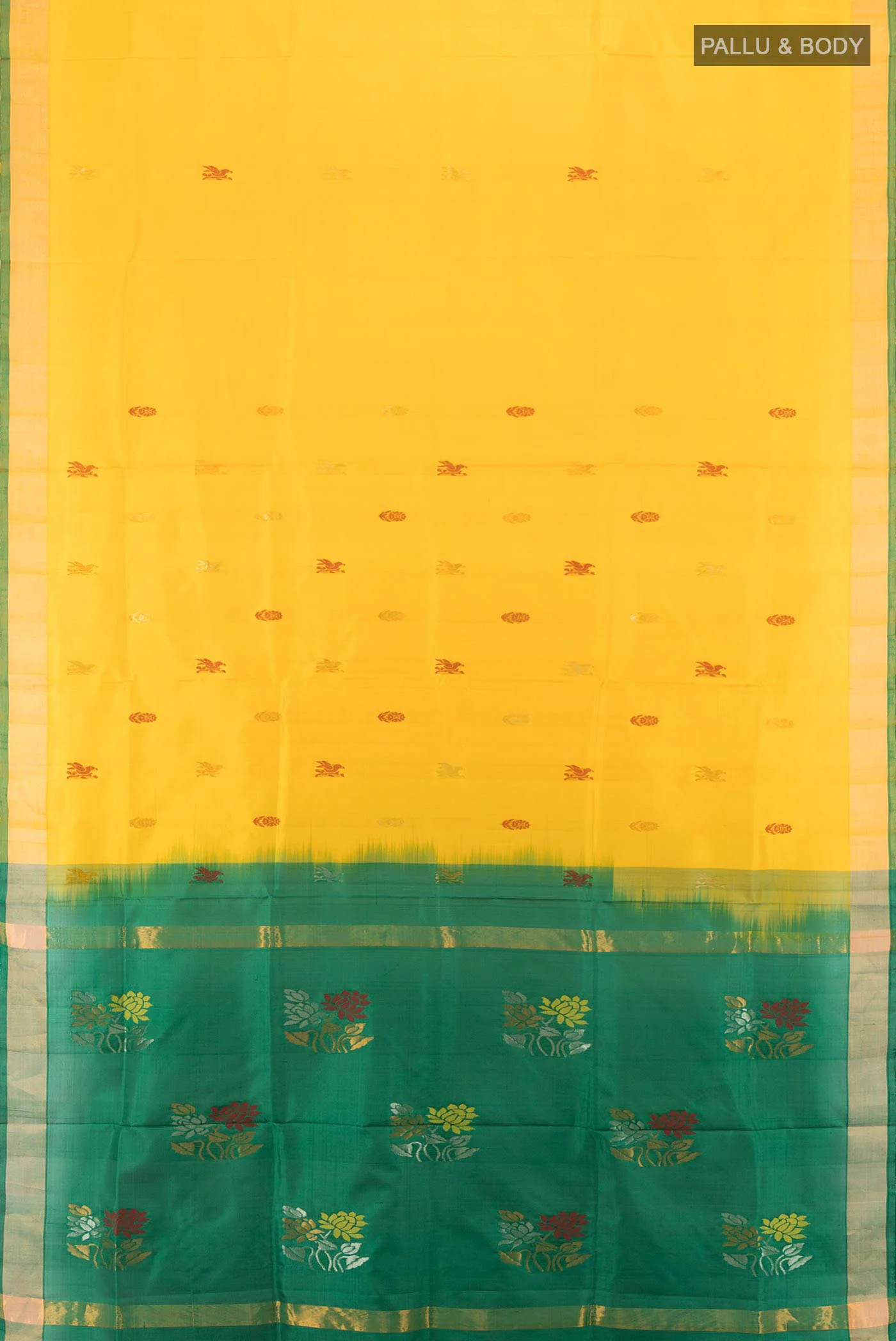 Yellow Uppada Silk Saree - Image 5